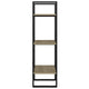vidaXL 3-Tier Book Cabinet Sonoma Oak 15.7"x11.8"x41.3" Engineered Wood