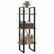 vidaXL 3-Tier Book Cabinet Sonoma Oak 15.7"x11.8"x41.3" Engineered Wood