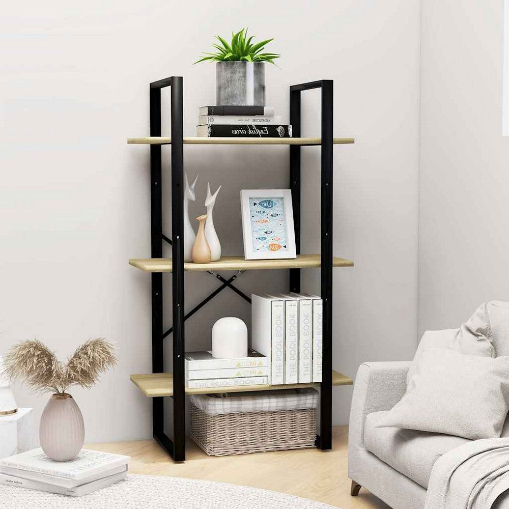 vidaXL Storage Shelf Sonoma Oak 23.6"x11.8"x41.3" Engineered Wood