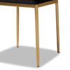 Baxton Studio Armand Modern Glam and Luxe Black Velvet Fabric Upholstered and Gold Finished Metal 4-Piece Dining Chair Set
