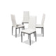 Baxton Studio Armand Modern and Contemporary White Faux Leather Upholstered Dining Chair (Set of 4)