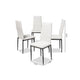 Baxton Studio Armand Modern and Contemporary White Faux Leather Upholstered Dining Chair (Set of 4)