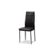 Baxton Studio Matiese Modern and Contemporary Black Faux Leather Upholstered Dining Chair (Set of 4)