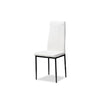 Baxton Studio Matiese Modern and Contemporary White Faux Leather Upholstered Dining Chair (Set of 4)