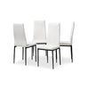 Baxton Studio Matiese Modern and Contemporary White Faux Leather Upholstered Dining Chair (Set of 4)