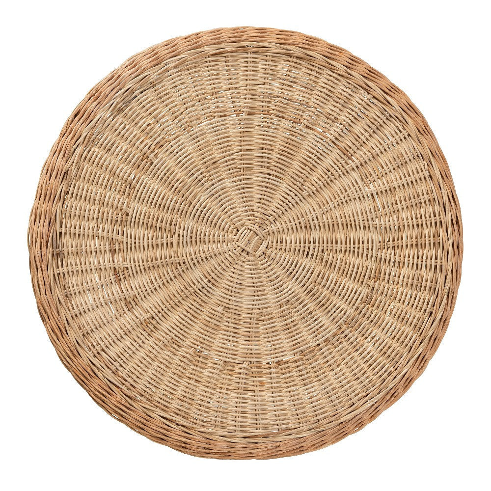 bali & pari Abbey Modern Bohemian Natural Brown Antique Rattan Coffee Table WHI-12718-Rattan-CT