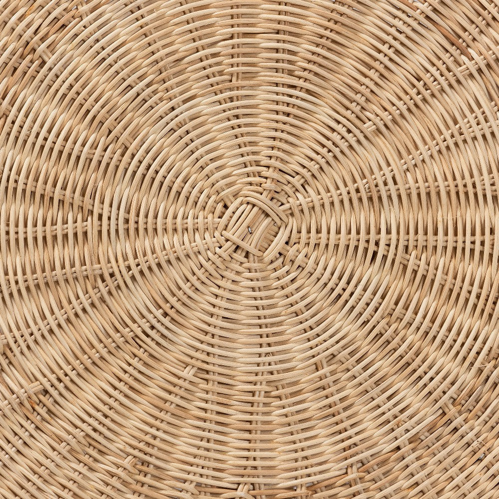 bali & pari Abbey Modern Bohemian Natural Brown Antique Rattan Coffee Table WHI-12718-Rattan-CT