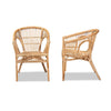 bali & pari Alleta Modern Bohemian Natural Brown Rattan 2-Piece Dining Chair Set WHI-12719-Rattan-DC