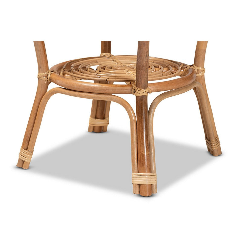 bali & pari Cariel Modern Bohemian Natural Brown Rattan Coffee Table WHI-12720-Rattan-CT