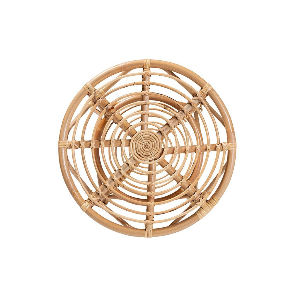 bali & pari Cariel Modern Bohemian Natural Brown Rattan Coffee Table WHI-12720-Rattan-CT