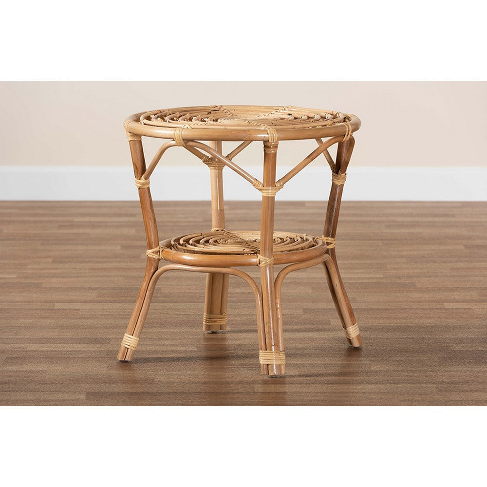 bali & pari Cariel Modern Bohemian Natural Brown Rattan Coffee Table WHI-12720-Rattan-CT