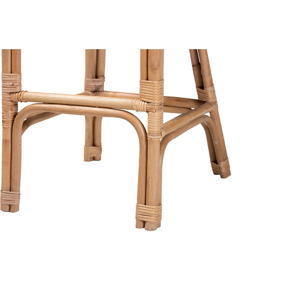 bali & pari Neola Modern Bohemian Natural Rattan Bar Stool WHI-12736-Rattan-BS