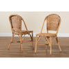 bali & pari Neola Modern Bohemian Natural Rattan Dining Chair WHI-12737-Rattan-DC