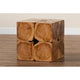 bali & pari Eldora Rustic Transitional Natural Brown Teak Root End Table WHI-12738-Teak-ET
