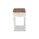 Baxton Studio Sophie Classic Traditional French Country White and Brown Finished Small 3-Drawer Wood Console Table WHI-132050-White-Console