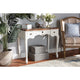 Baxton Studio Sophie Classic Traditional French Country White and Brown Finished Small 3-Drawer Wood Console Table