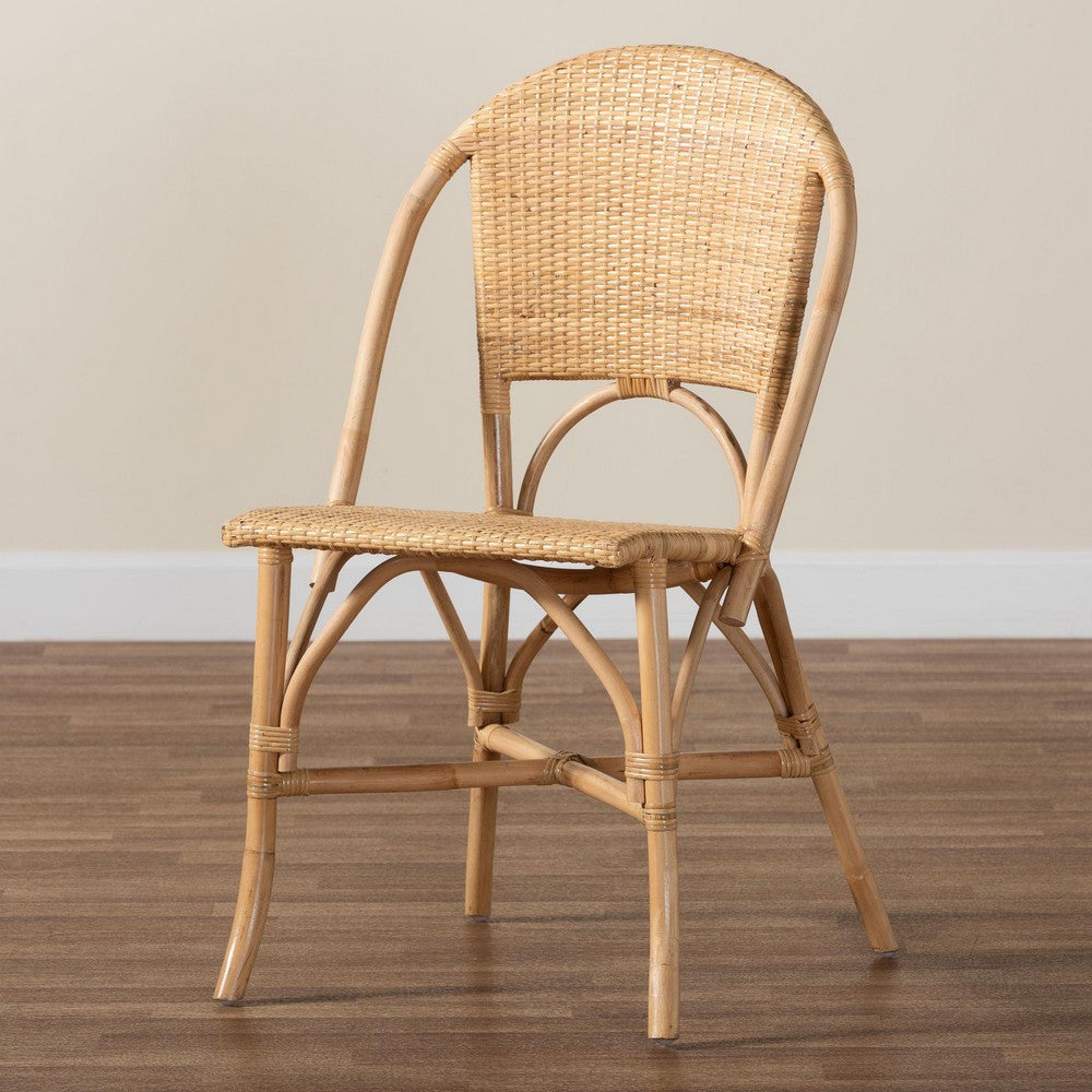 bali & pari Jaylyn Bohemian Natural Rattan Dining Chair