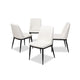 Baxton Studio Darcell Modern and Contemporary White Faux Leather Upholstered Dining Chair (Set of 4) WHI-150595-White-4PC-Set