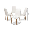 Baxton Studio Chandelle Modern and Contemporary White Faux Leather Upholstered Dining Chair (Set of 4)