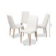 Baxton Studio Chandelle Modern and Contemporary White Faux Leather Upholstered Dining Chair (Set of 4)