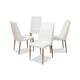 Baxton Studio Chandelle Modern and Contemporary White Faux Leather Upholstered Dining Chair (Set of 4) WHI-160505-White-4PC-Set