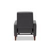 Baxton Studio Mathias Mid-century Modern Grey Fabric Upholstered Lounge Chair