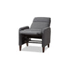 Baxton Studio Casanova Mid-century Modern Grey Fabric Upholstered Lounge Chair WHI-1707-Gray