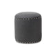 Baxton Studio Rosine Modern and Contemporary Dark Grey Fabric Upholstered Nail Trim Ottoman