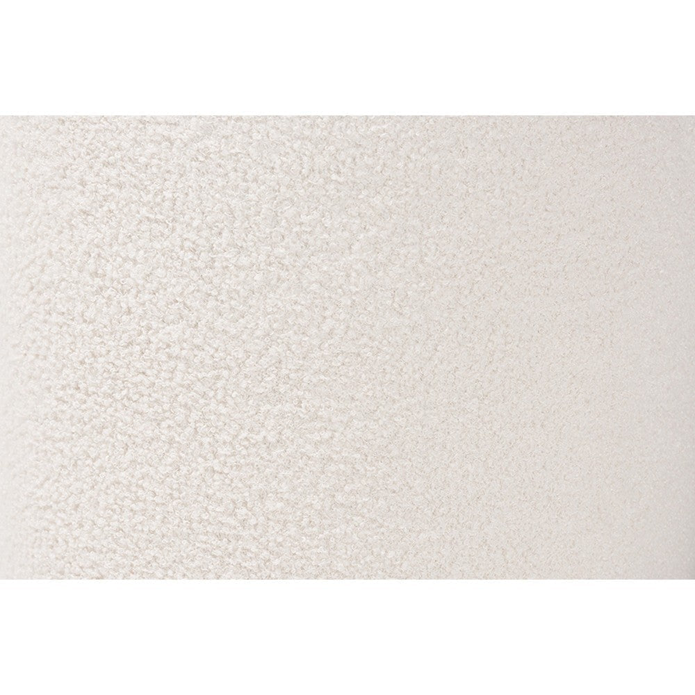 Baxton Studio Tori Modern and Contemporary Ivory Boucle Upholstered Ottoman WHI-1708A-Beige-Ottoman