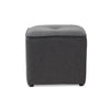 Baxton Studio Corinne Modern and Contemporary Dark Grey Fabric Upholstered Ottoman