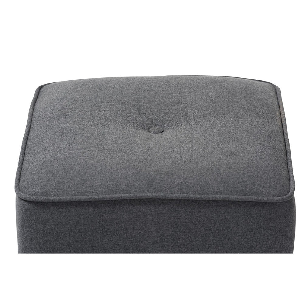 Baxton Studio Corinne Modern and Contemporary Dark Grey Fabric Upholstered Ottoman