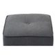 Baxton Studio Corinne Modern and Contemporary Dark Grey Fabric Upholstered Ottoman