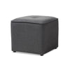 Baxton Studio Corinne Modern and Contemporary Dark Grey Fabric Upholstered Ottoman