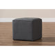 Baxton Studio Corinne Modern and Contemporary Dark Grey Fabric Upholstered Ottoman