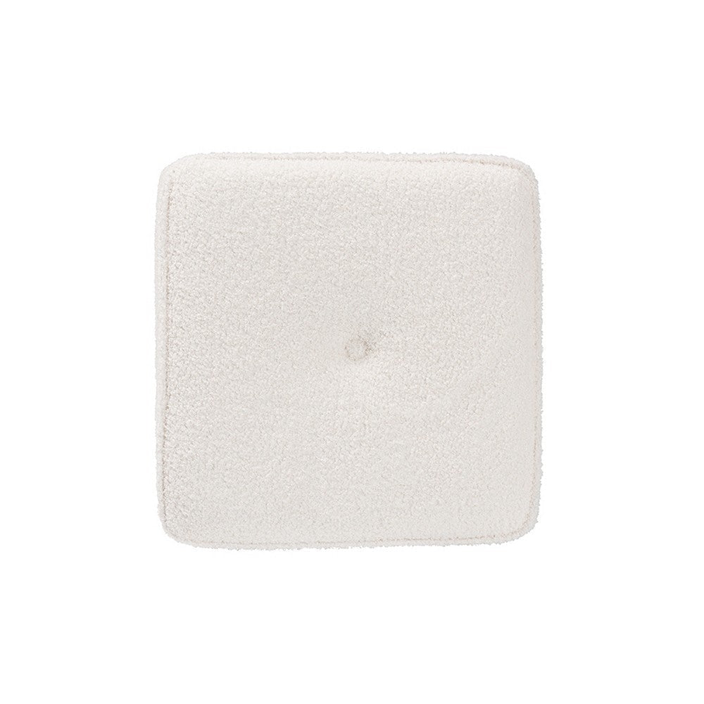 Baxton Studio Isaiah Modern and Contemporary Ivory Boucle Upholstered Ottoman WHI-1709A-Beige-Ottoman