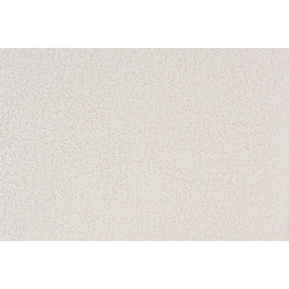 Baxton Studio Isaiah Modern and Contemporary Ivory Boucle Upholstered Ottoman WHI-1709A-Beige-Ottoman