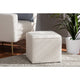 Baxton Studio Isaiah Modern and Contemporary Ivory Boucle Upholstered Ottoman WHI-1709A-Beige-Ottoman