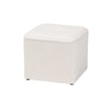 Baxton Studio Isaiah Modern and Contemporary Ivory Boucle Upholstered Ottoman WHI-1709A-Beige-Ottoman