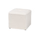 Baxton Studio Isaiah Modern and Contemporary Ivory Boucle Upholstered Ottoman WHI-1709A-Beige-Ottoman