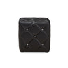 Baxton Studio Stacey Modern and Contemporary Black Faux Leather Upholstered Ottoman