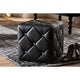 Baxton Studio Stacey Modern and Contemporary Black Faux Leather Upholstered Ottoman