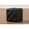Baxton Studio Stacey Modern and Contemporary Black Faux Leather Upholstered Ottoman