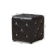 Baxton Studio Stacey Modern and Contemporary Black Faux Leather Upholstered Ottoman