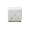 Baxton Studio Stacey Modern and Contemporary White Faux Leather Upholstered Ottoman