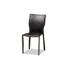 Baxton Studio Heidi Modern and Contemporary Black Faux Leather Upholstered 4-Piece Dining Chair Set