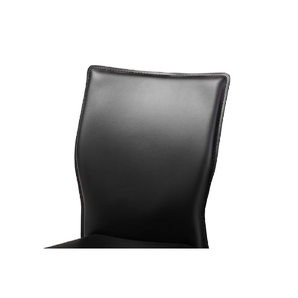 Baxton Studio Heidi Modern and Contemporary Black Faux Leather Upholstered 4-Piece Dining Chair Set