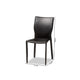 Baxton Studio Heidi Modern and Contemporary Black Faux Leather Upholstered 4-Piece Dining Chair Set