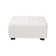 Baxton Studio Athena Modern and Contemporary Ivory Boucle Upholstered and Black Finished Wood Square Ottoman WHI-2211-Beige-Ottoman