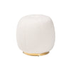 Baxton Studio Raelynn Modern and Contemporary Ivory Boucle Upholstered and Gold Metal Ottoman WHI-2212-Beige-Ottoman