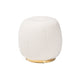 Baxton Studio Raelynn Modern and Contemporary Ivory Boucle Upholstered and Gold Metal Ottoman WHI-2212-Beige-Ottoman